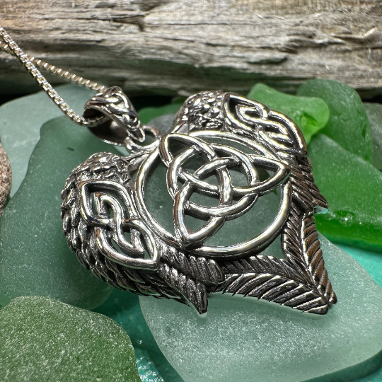 Celtic Raven Lovers Necklace
