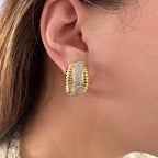 Gold & Silver Bright Mesh Earrings