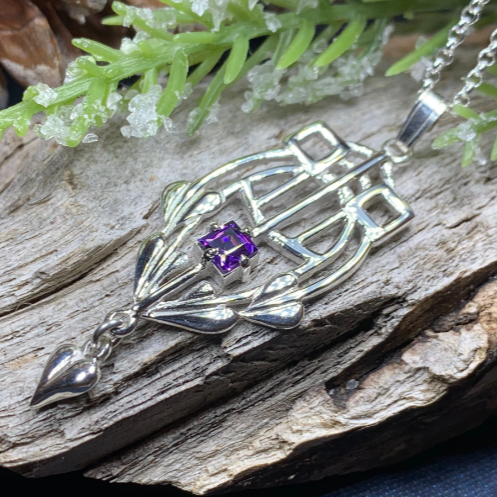 Scottish Mackintosh Thistle Necklace