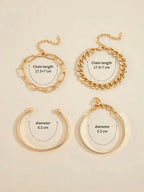Stylish Gold Bracelet Set