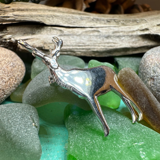 Silver Highland Stag Brooch