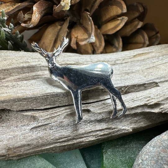 Silver Highland Stag Brooch