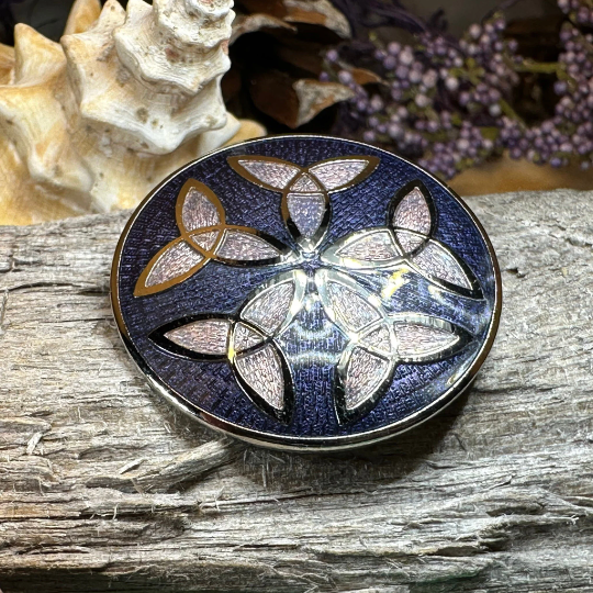 Trinity Knot Enamel Celtic Brooch