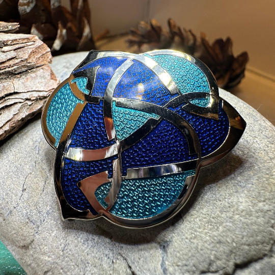 Enamel Celtic Knot Brooch