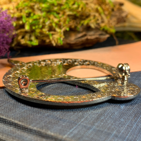 Enamel Celtic Trinity Knot Tara Brooch