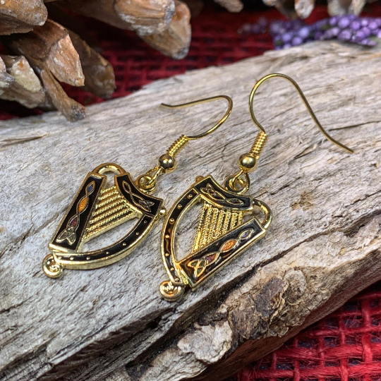 Celtic Harp Earrings