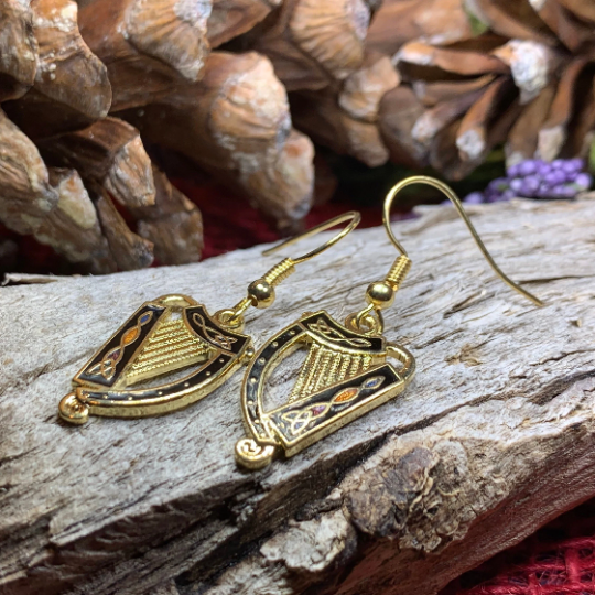 Celtic Harp Earrings