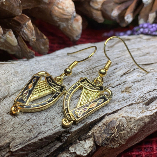 Celtic Harp Earrings