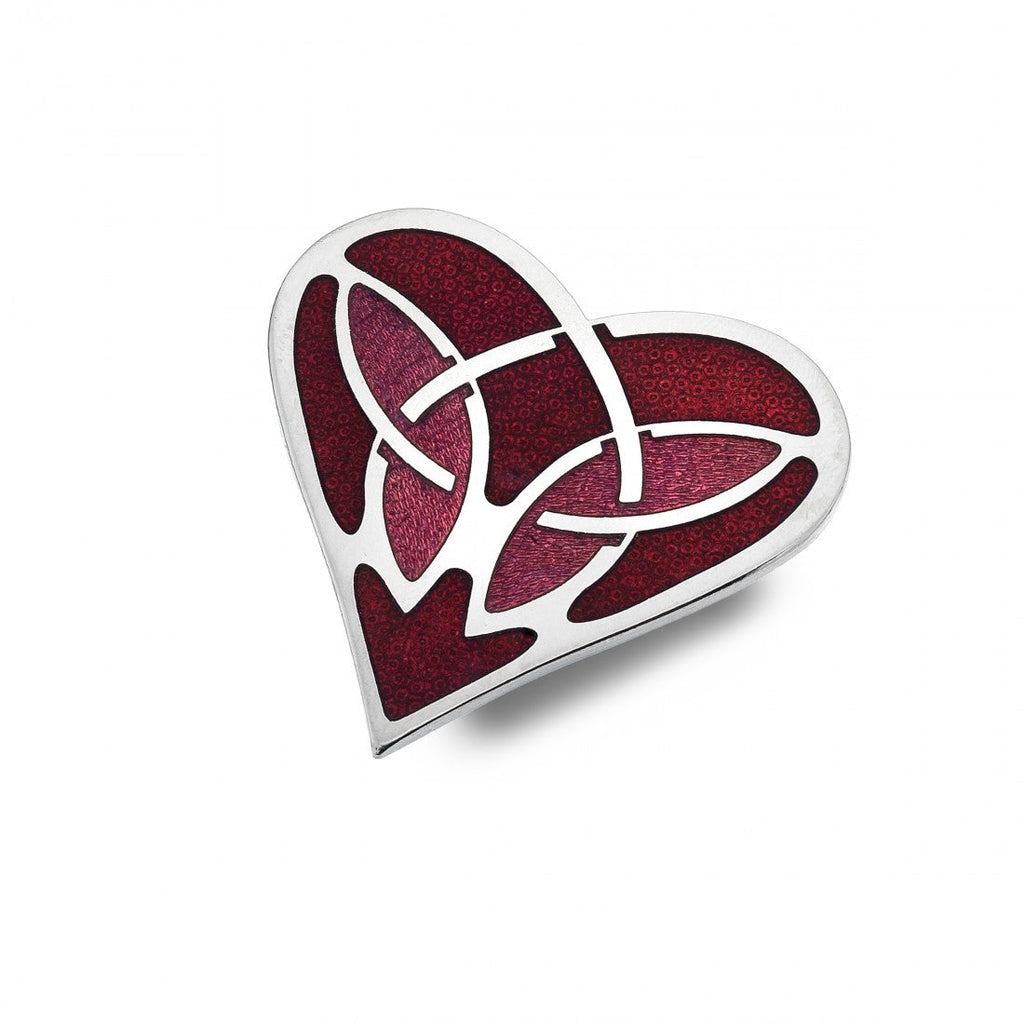 Enamel Celtic Heart Brooch