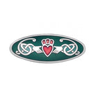 Enamel Oval Irish Claddagh Brooch