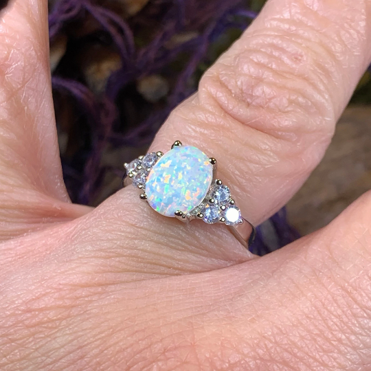 Katerina Opal Celtic Ring