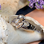 Champagne Diamond Claddagh Ring