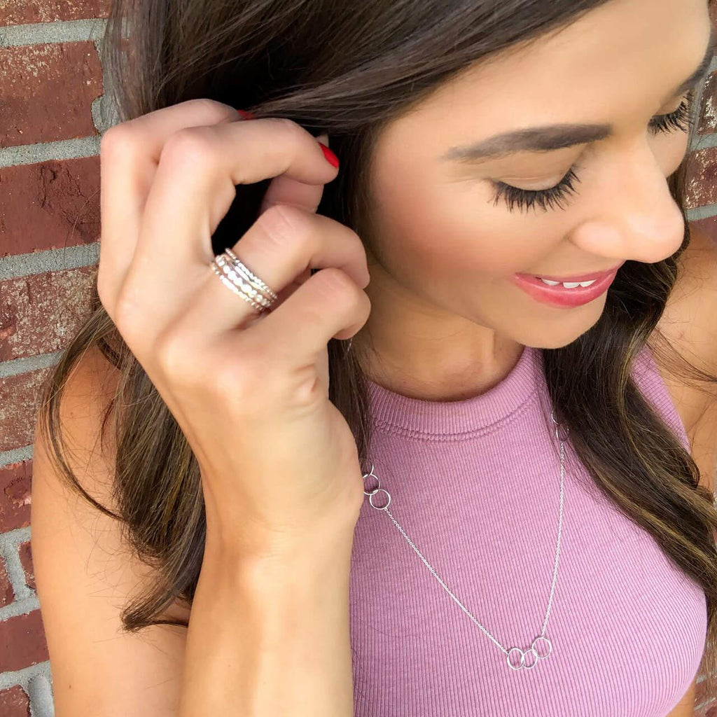 Simple Stack Rings (Set of 4)