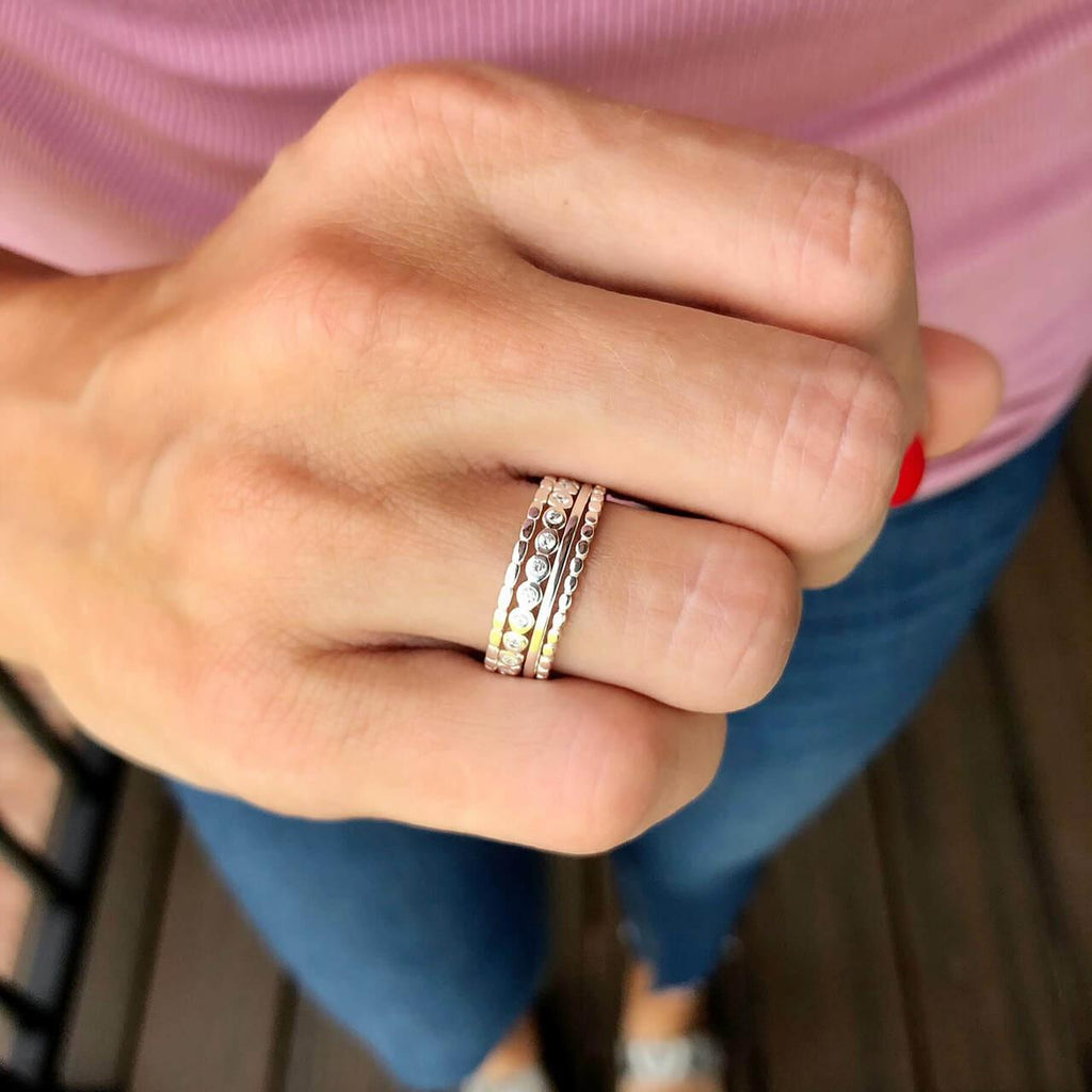 Simple Stack Rings (Set of 4)