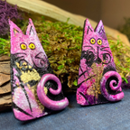 Whimsical Sitting Cat Brooch