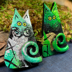 Whimsical Sitting Cat Brooch