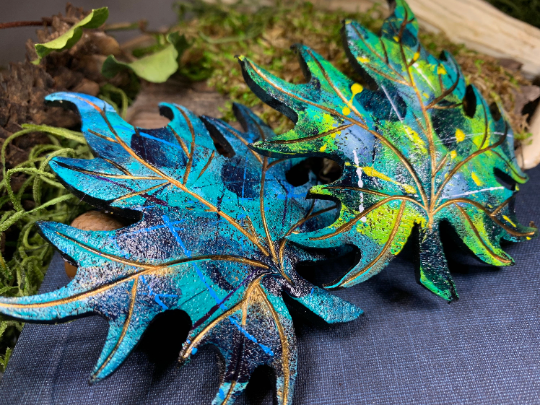 Splatter Maple Leaf Pin