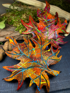 Splatter Maple Leaf Pin