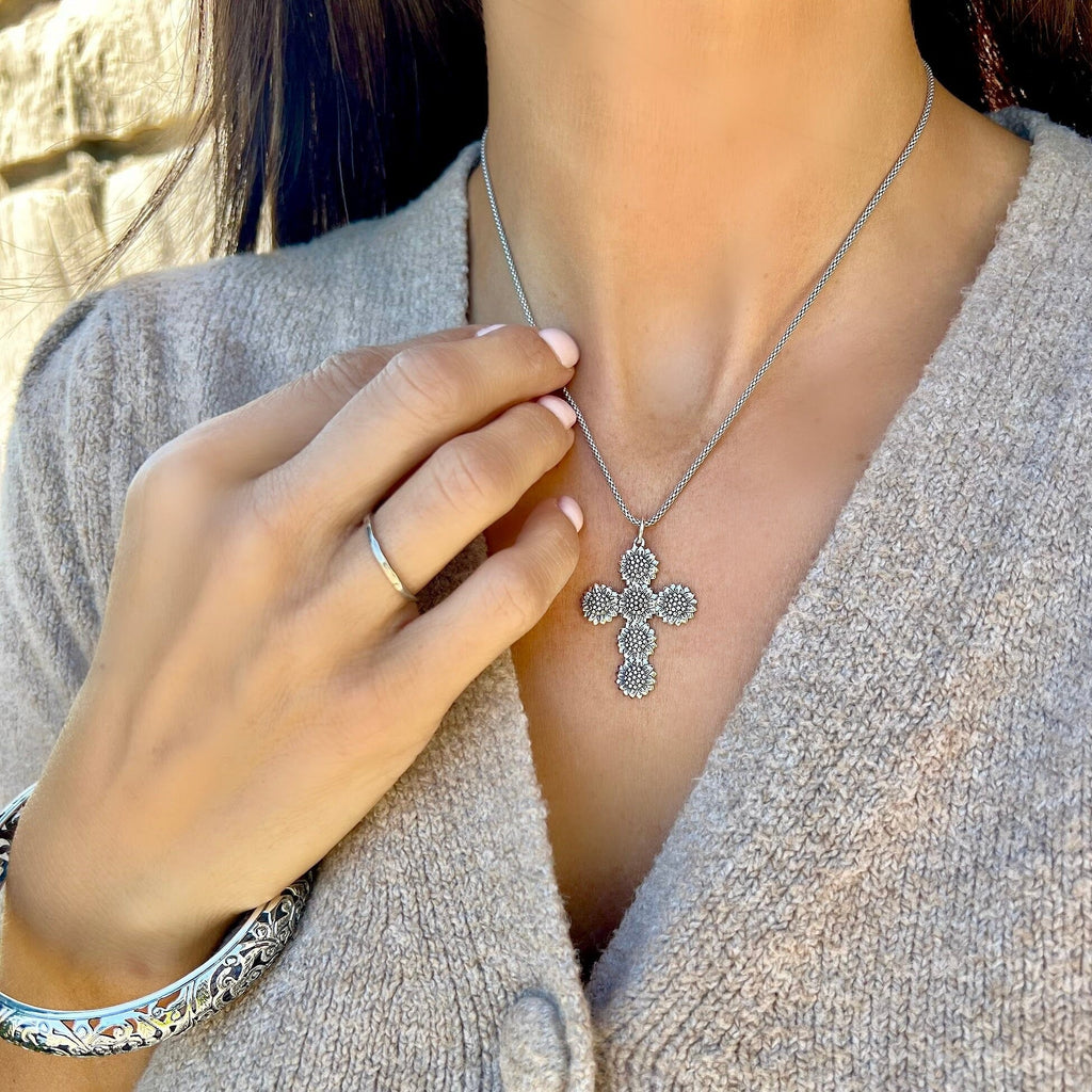 Sonflower Cross Necklace