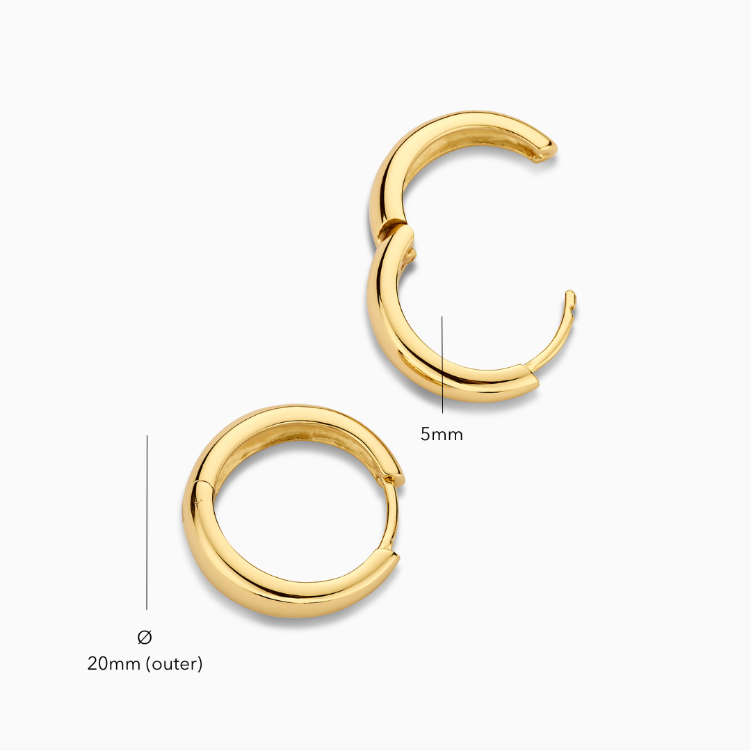 Rue Statement Hoops | White Gold