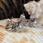Trinity Knot Pearl Post Earring