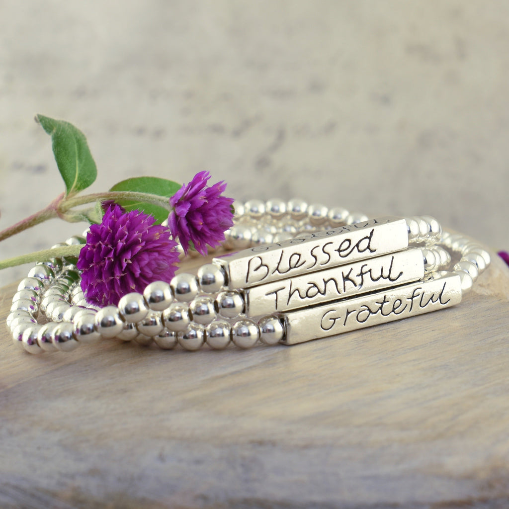 Thankful-Grateful-Blessed Bracelet