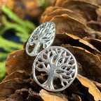 Tree of Life Stud Silver Earrings