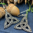 Celtic Knot Marcasite Earrings