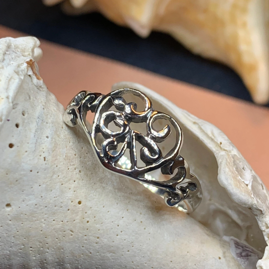 Celtic Knot Heart Ring
