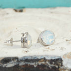 White Opal Earrings
