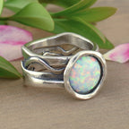 White Opal Ring