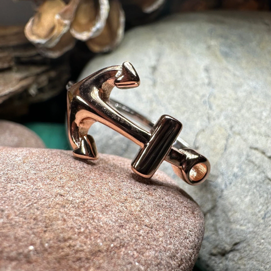 Rose Gold Hope Anchor Ring