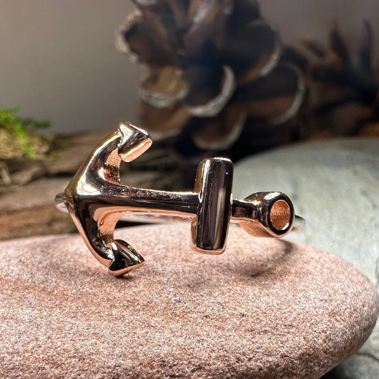 Rose Gold Hope Anchor Ring