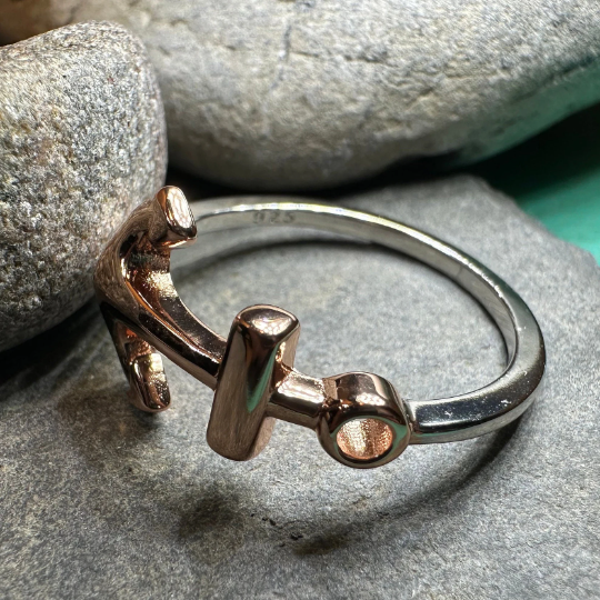 Rose Gold Hope Anchor Ring